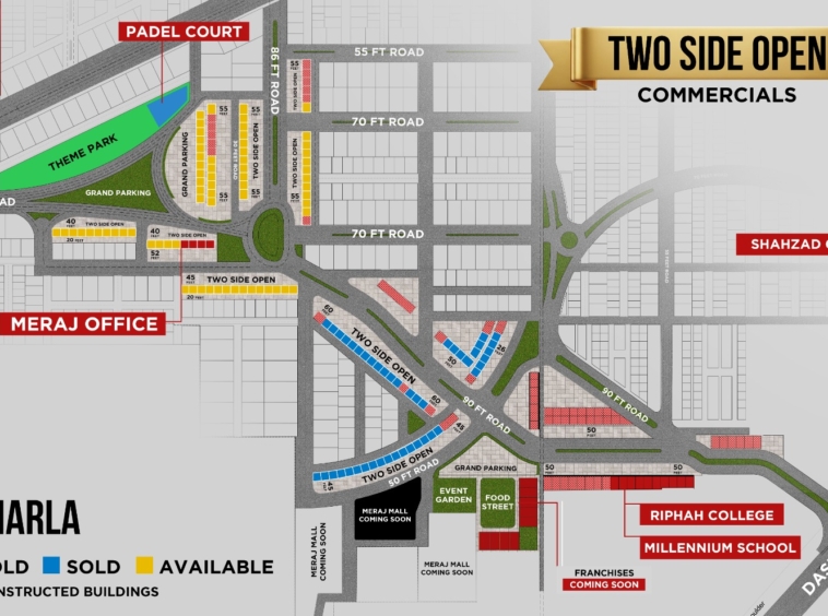 Meraj Housing commercial hub layout plan