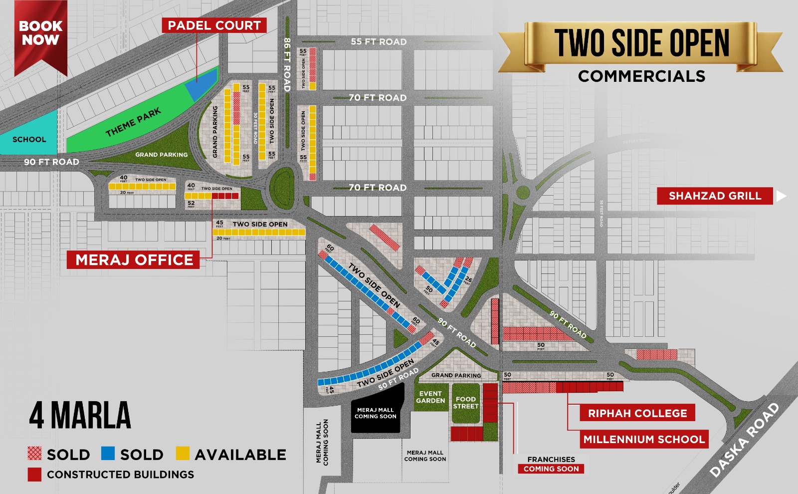 Meraj Housing commercial hub layout plan