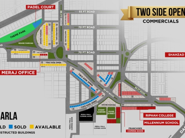 Meraj Housing commercial hub layout plan